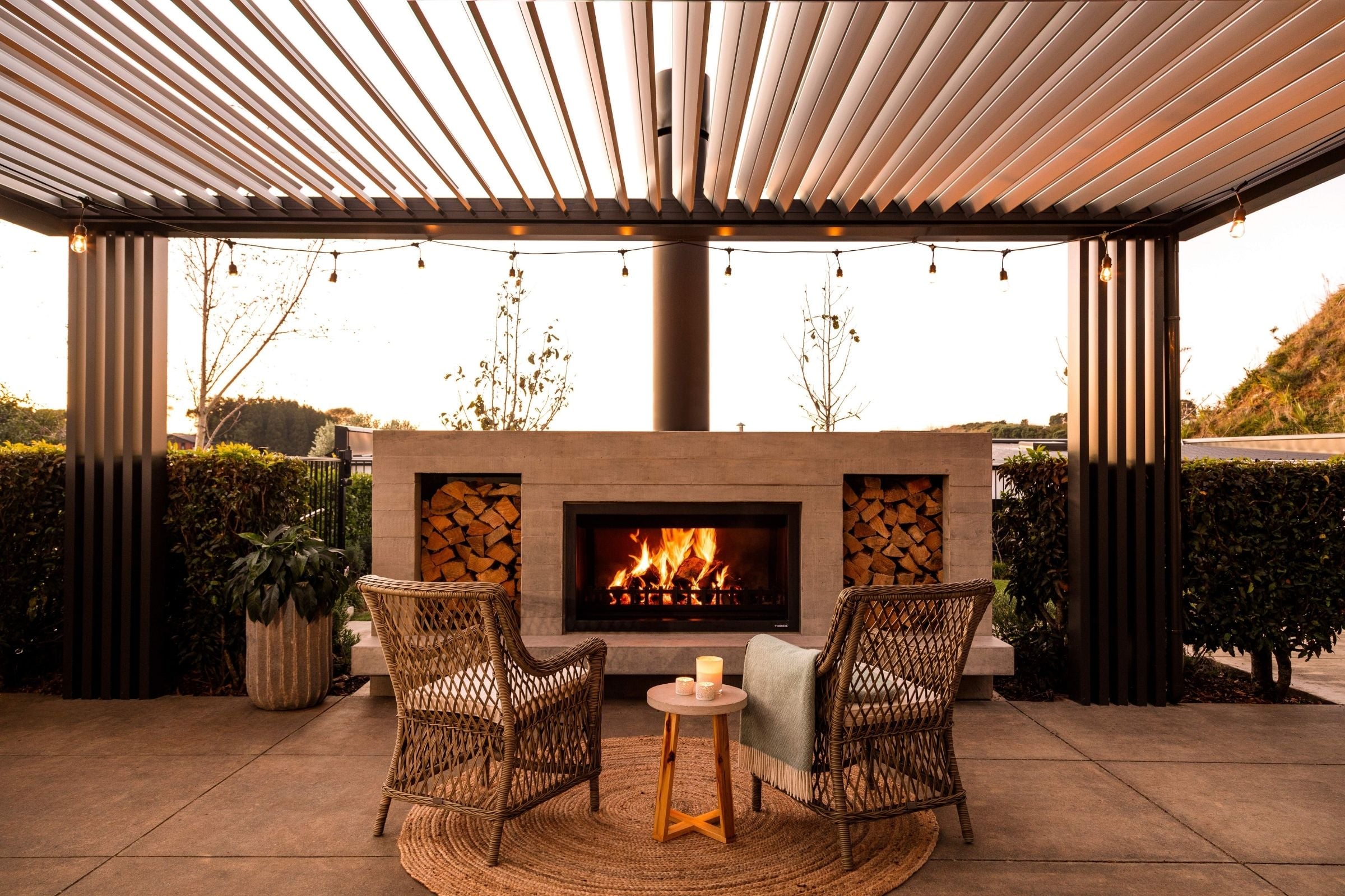 Introducing our Single Peak outdoor fireplace